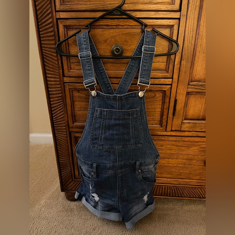 Dollhouse Blue Denim Overalls, size 9.